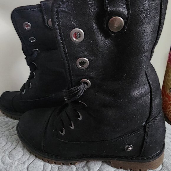 True Craft Boots-Lace Up Fold Down to Red Plaid Booties-Women's 6M - Picture 3 of 10